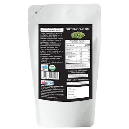 D-Alive Honestly Organic Green Moong Whole